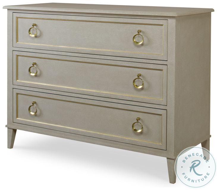 Addie Textured Grey Paint 3 Drawer Chest