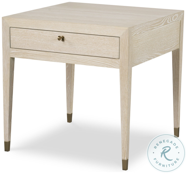 Lexie Natural Cerused Chairside Table