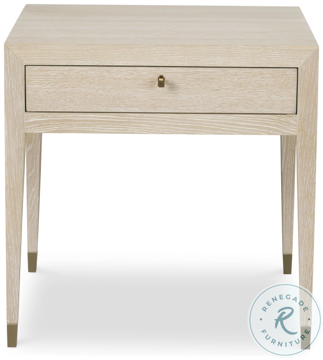 Lexie Natural Cerused Chairside Table