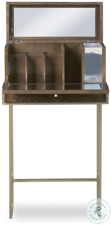 Kiley Medium Dark Stain And Champagne Bar