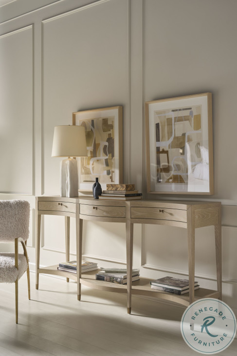 Lexie Natural Cerused Console Table