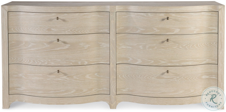 Lexie Natural Cerused 6 Drawer Dresser