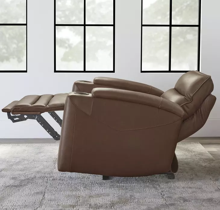 Nexus Autumn Umber Leather Zero Gravity Power Recliner