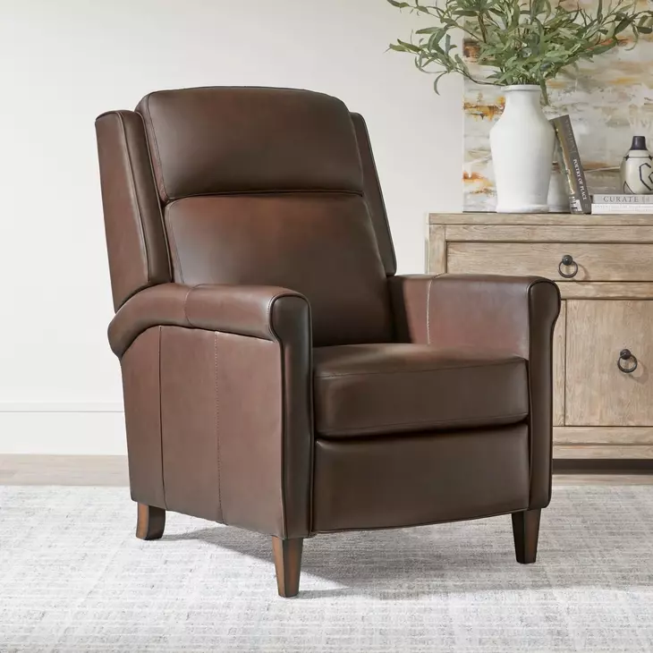 Northfield Walnut Whirl Leather Power Recliner