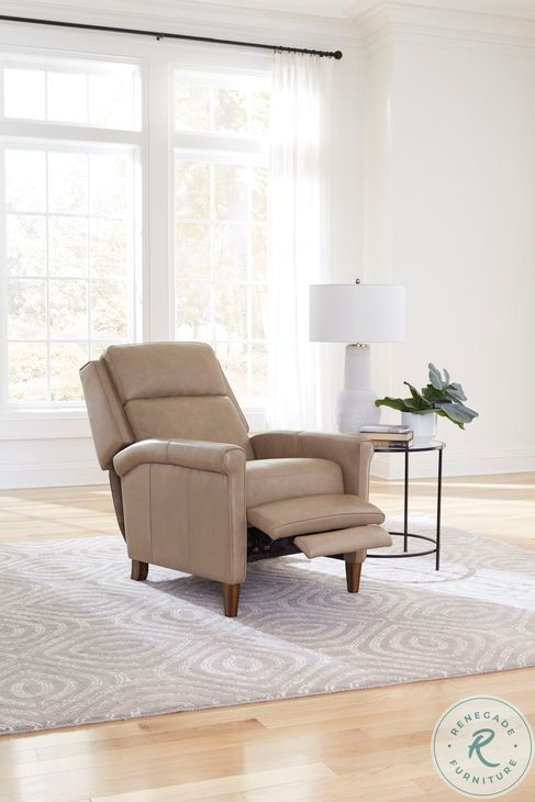 Norwin Lotus Cream Leather Power Recliner