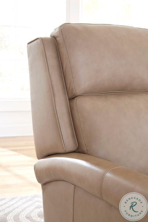 Norwin Lotus Cream Leather Power Recliner