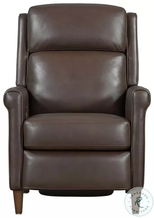 Norwin Walnut Whirl Leather Recliner