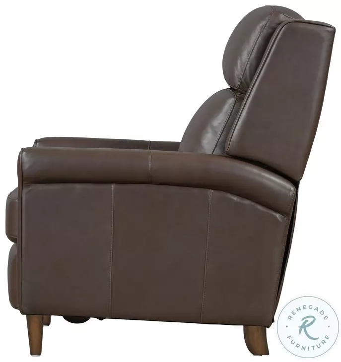 Norwin Walnut Whirl Leather Recliner