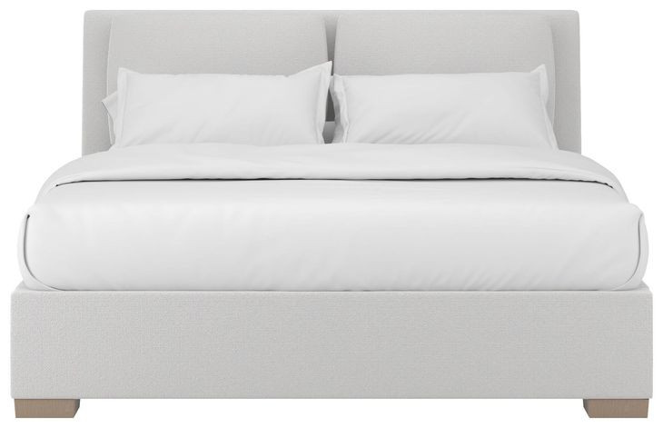 Grant Snow Performance Fabric Queen Upholstered Pillow Back Shelter Bed