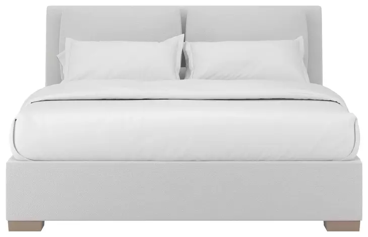 Grant Snow Performance Fabric King Upholstered Pillow Back Shelter Bed