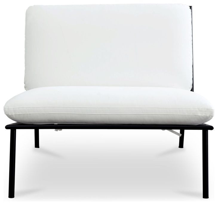Salma White Upholstered Outdoor Accent Chair