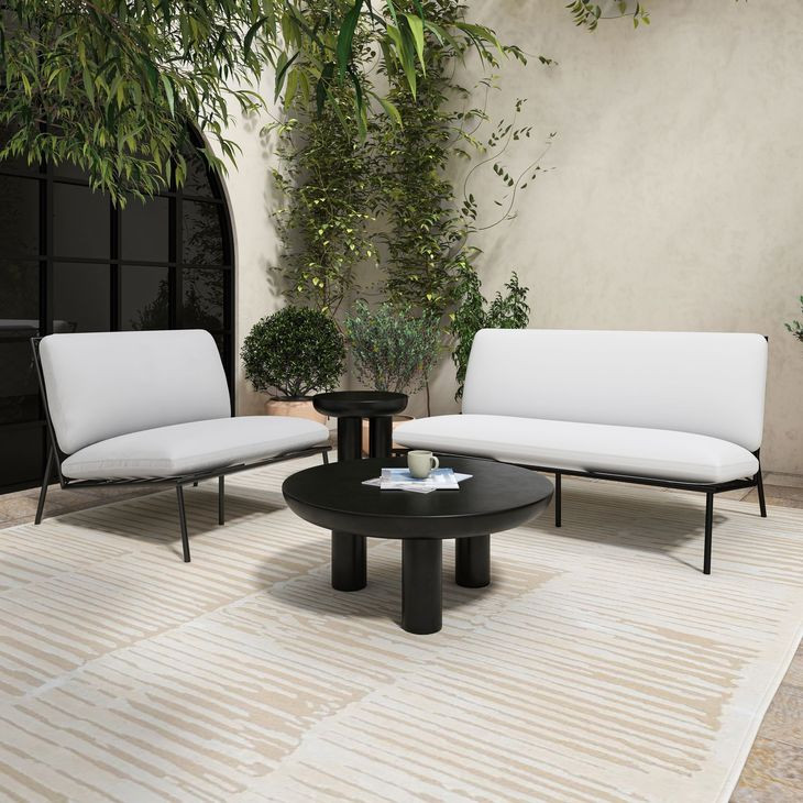 Salma White 60" Outdoor Sofa