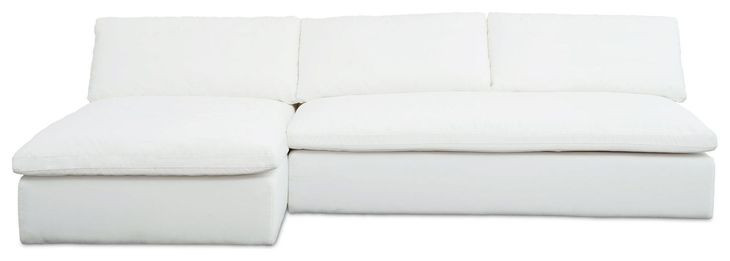 Miles White Outdoor 2 Piece Modular Sectional
