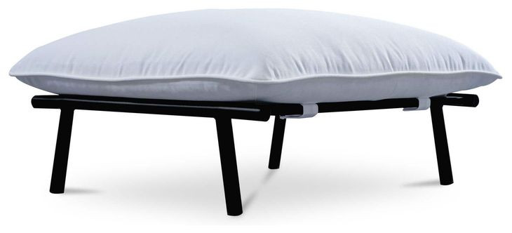 Morgan White Outdoor Rectangular Ottoman