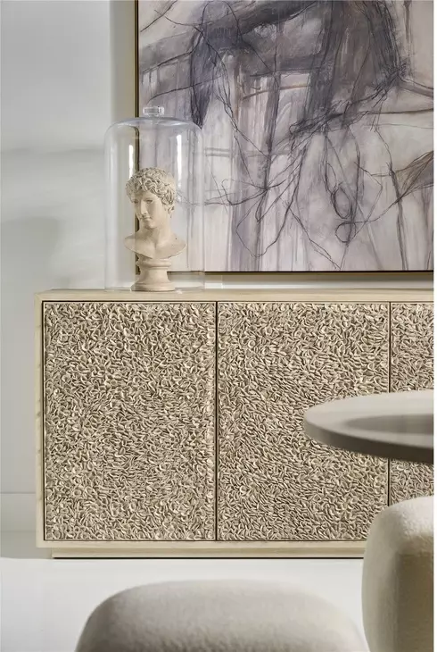 Blossom Light Oak 4 Door Blossom Credenza