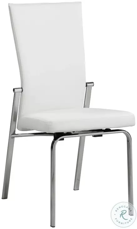 Evelyn Clear Glass And Graphite Dining Room Set with Molly Motion Back Side Chair