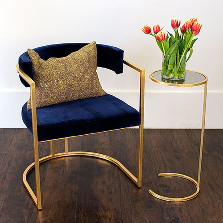 Monaco Gold Leaf Round Cigar Table