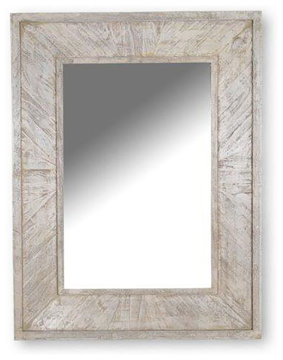 Crossings Monaco Weathered Blanc Wall Mirror