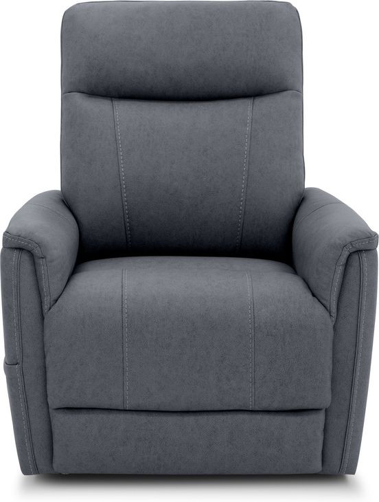 Montclair Jumbo Slate Performance Fabric Power Lift Recliner with Power Lumbar and 3 Zone Heat