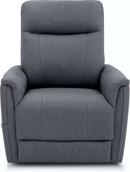 Montclair Jumbo Slate Performance Fabric Power Lift Recliner with Power Lumbar and 3 Zone Heat