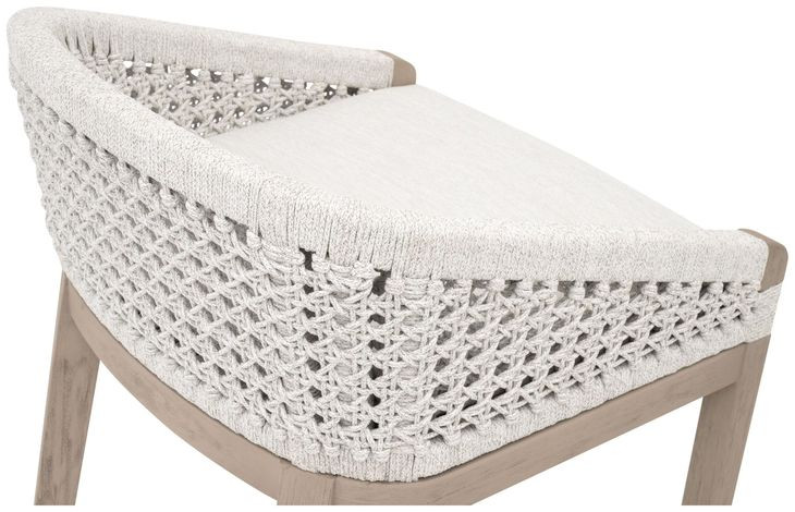 Montecito White Performance Fabric Outdoor Counter Height Stool