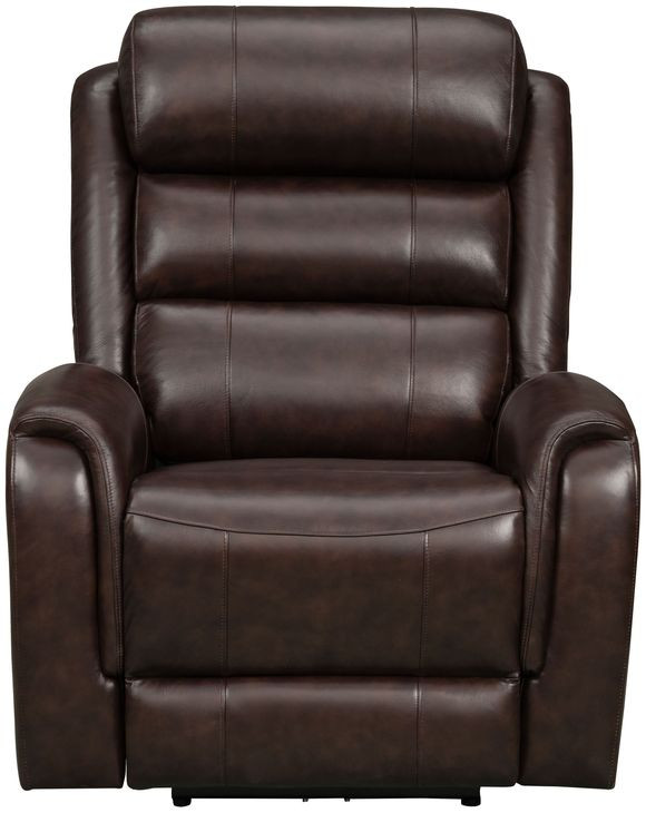 Monterey Lux Brown Power Recliner with Power Headrest and Power Lumbar