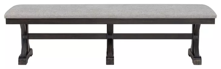 Johnshaven Light Gray Upholstered Dining Bench