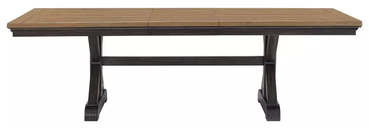 Johnshaven Espresso and Brown Extendable Dining Room Set