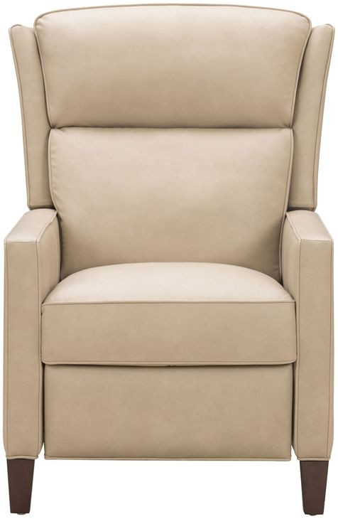 Moore Cashmere Stone Leather Push Thru The Arms Recliner