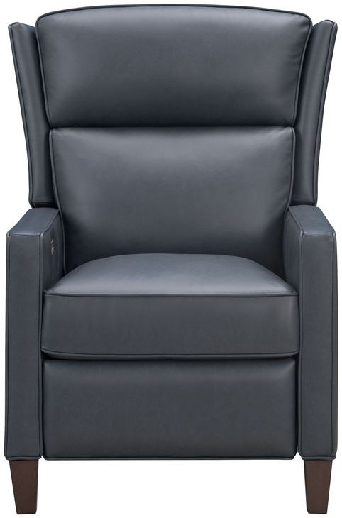 Moore Santa Fe Ocean Leather Power Recliner with Power Headrest and USB Charging