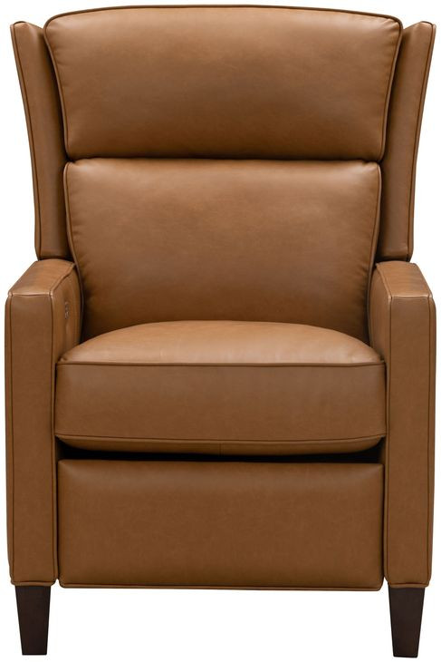 Moore Santa Fe Brandy Leather Power Recliner with Power Headrest and USB Charging