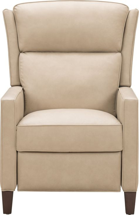 Moore Cashmere Stone Leather Push Thru The Arms Recliner