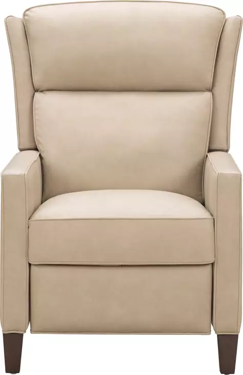 Moore Cashmere Stone Leather Push Thru The Arms Recliner