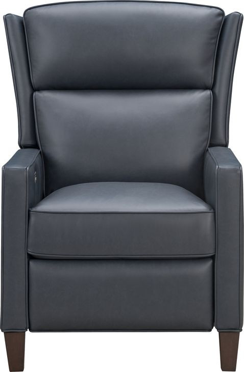 Moore Santa Fe Ocean Leather Power Recliner with Power Headrest and USB Charging