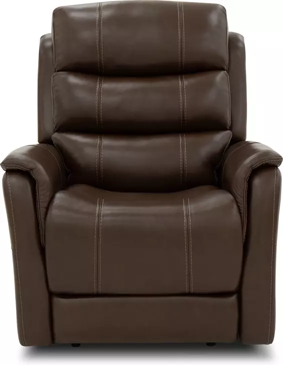 Mooresville Sorrento Coffee Leather Zero Gravity Triple Power Recliner with Power Lumbar and USB Charging