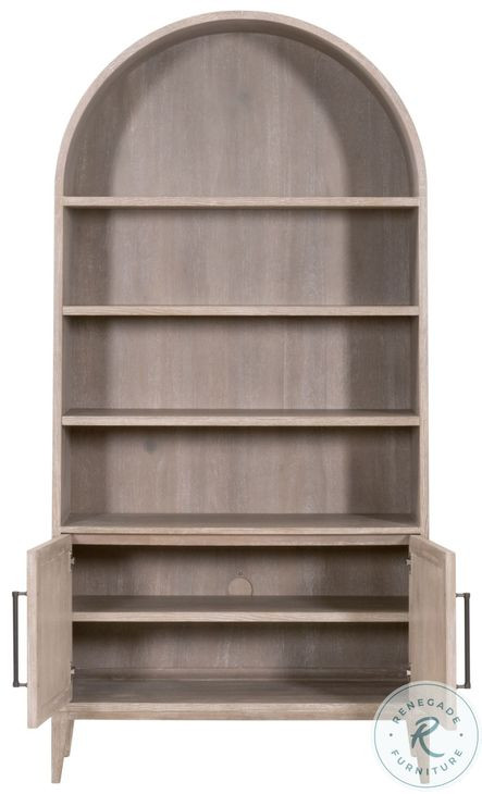 Morris Natural Gray 2 Door Storage Bookcase