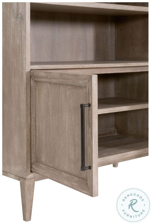 Morris Natural Gray 2 Door Storage Bookcase