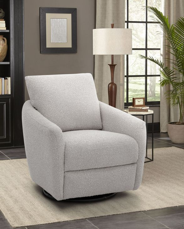 Morrow Stella Silver Single Power Swivel Chair with Power Footrest