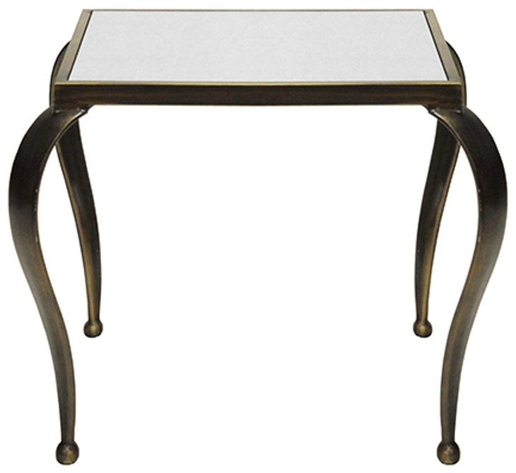 Moseley Black and White Square Side Table