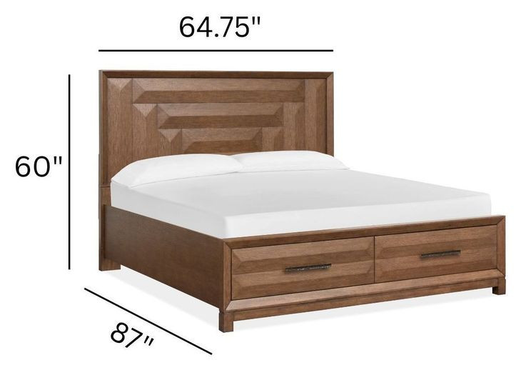 Callisto Bourbon Brown Queen Storage Panel Bed