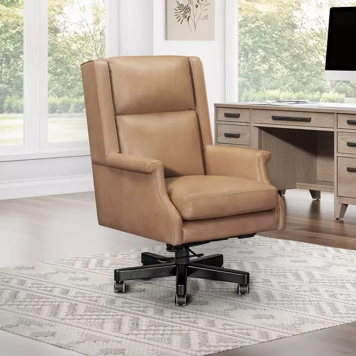 DC 132 RECL GCH Renaissance Clay Leather Upholstered Desk Chair