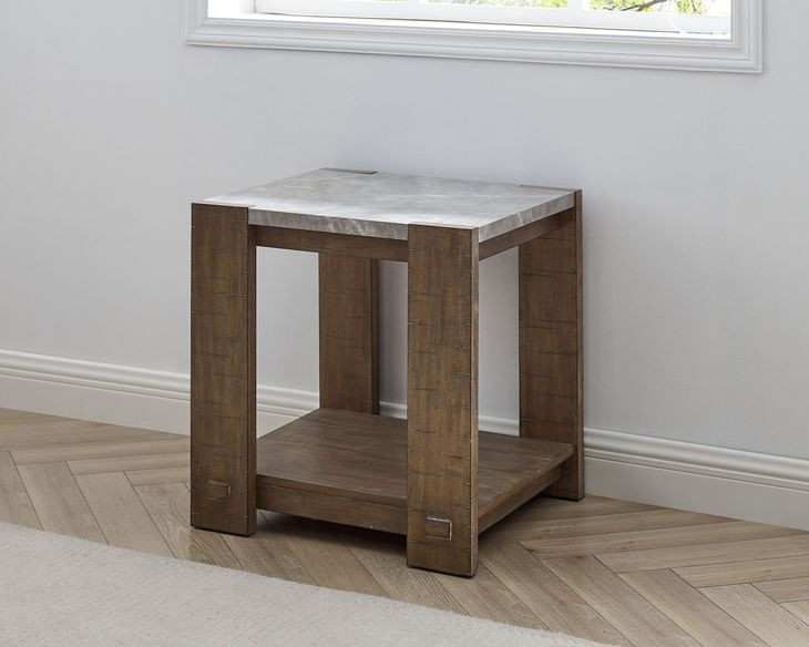 Libby Brown Rectangular Sintered Stone End Table