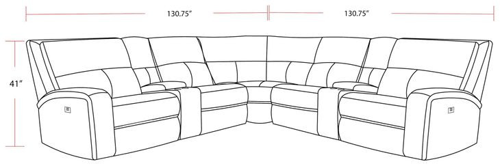 Polaris Slate 7 Piece Modular Power Reclining Sectional