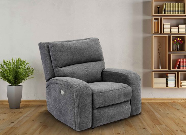 Polaris Bizmark Gray Performance Fabric Power Recliner