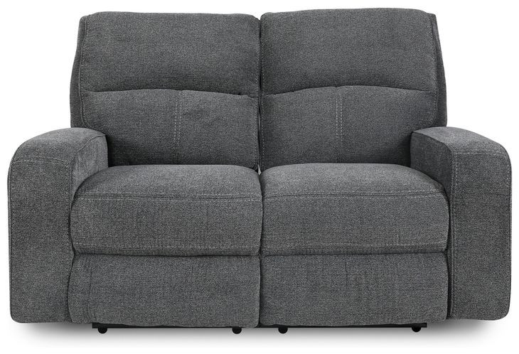 Polaris Bizmark Gray Performance Fabric Power Reclining Loveseat
