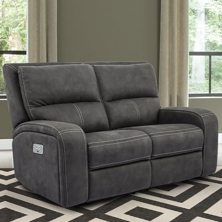 Polaris Slate Performance Fabric Power Reclining Loveseat