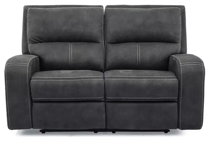 Polaris Slate Performance Fabric 63" Power Reclining Loveseat