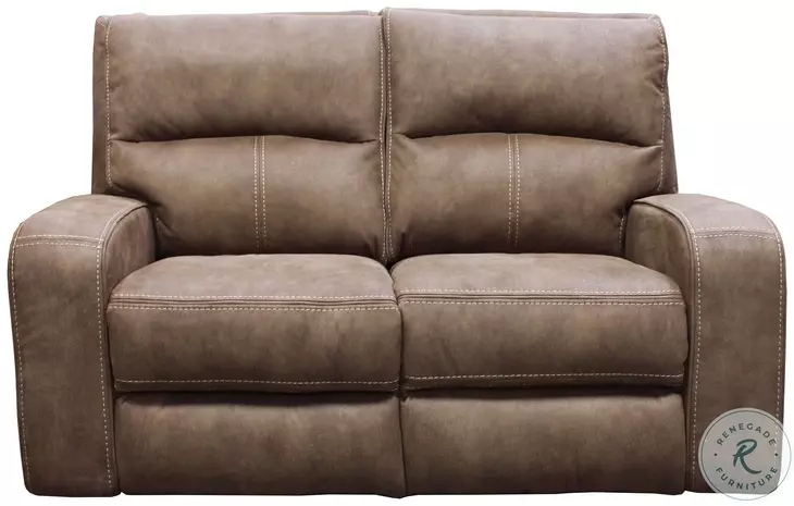 Nova Kahlua Dual Performance Fabric Power Reclining Loveseat