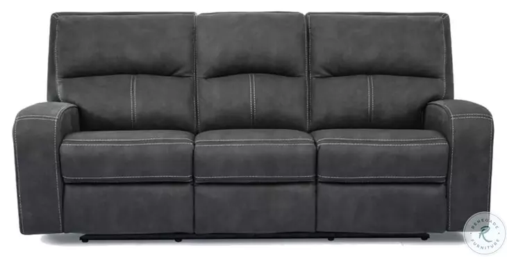 Nova Slate Performance Fabric 85" Power Reclining Sofa