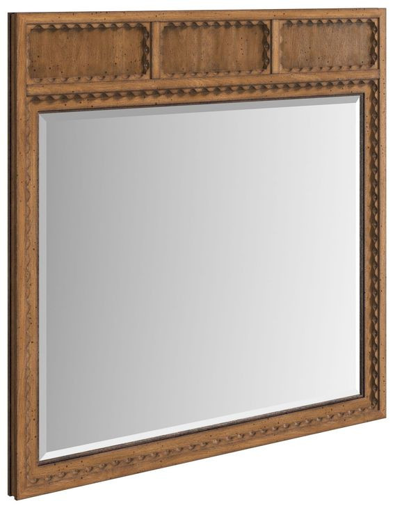 Harbor Warm Walnut Square Dresser Mirror